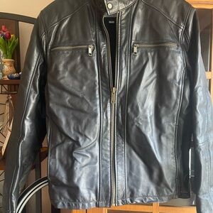 MARC NEW YORK Men's Black Leather Jacket ANDREW MARC